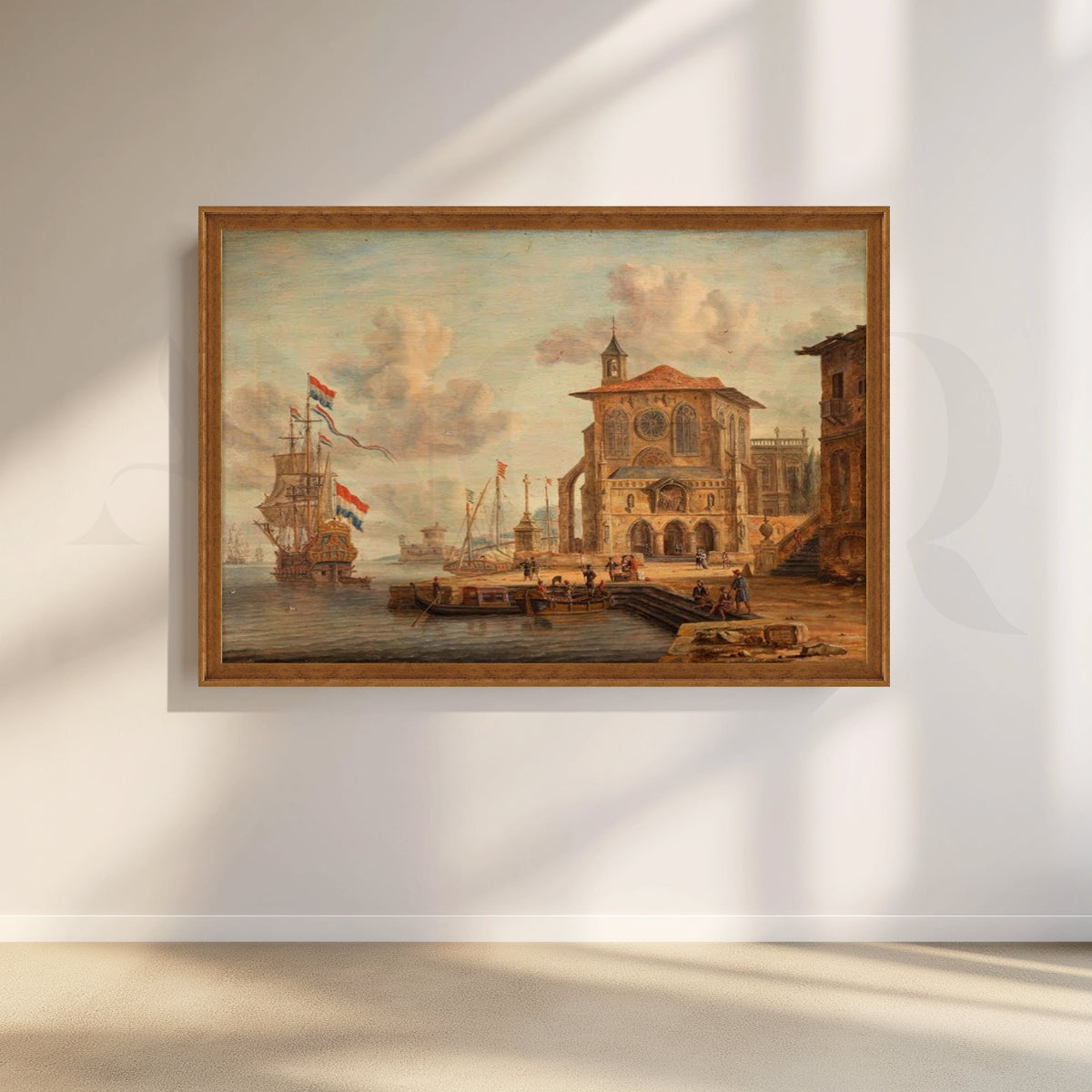 Seaport Chapel View Canvas Artwork – Asha Art Studio – Image 6