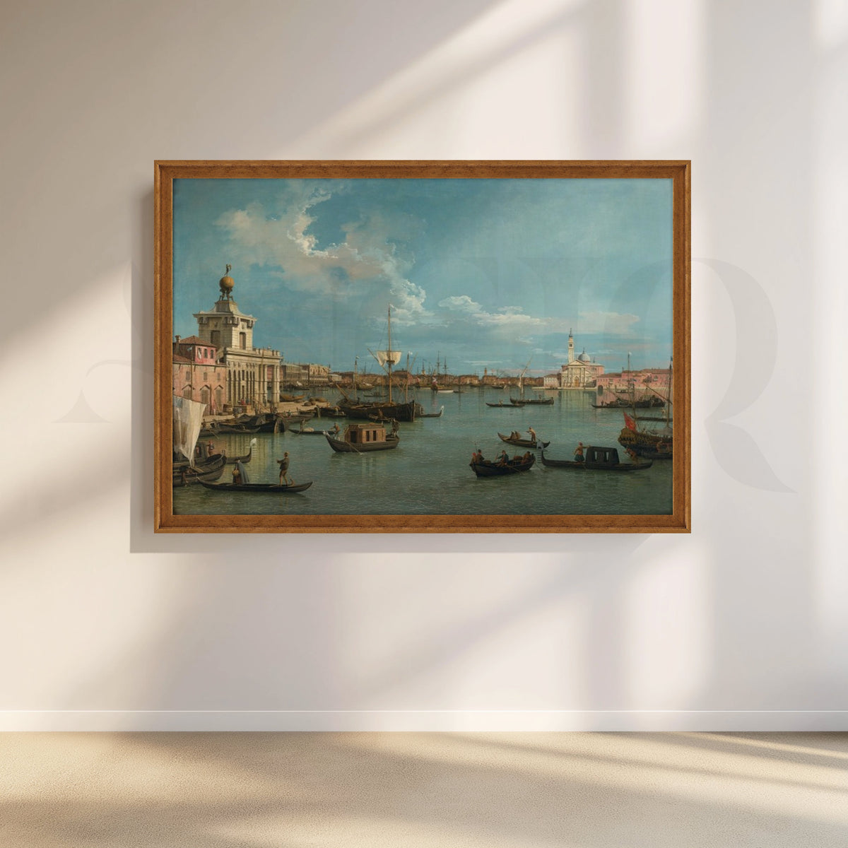 Venetian Harbor Life Canvas Artwork – Asha Art Studio – Image 6
