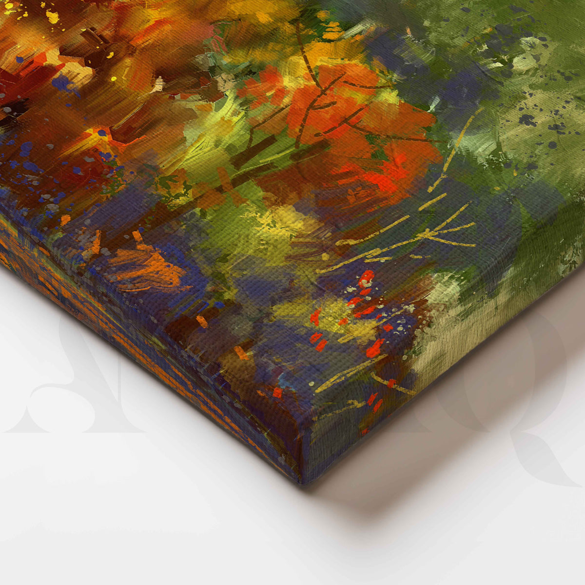 Abstract Autumn Forest Canvas Artwork – Asha Art Studio – Image 2