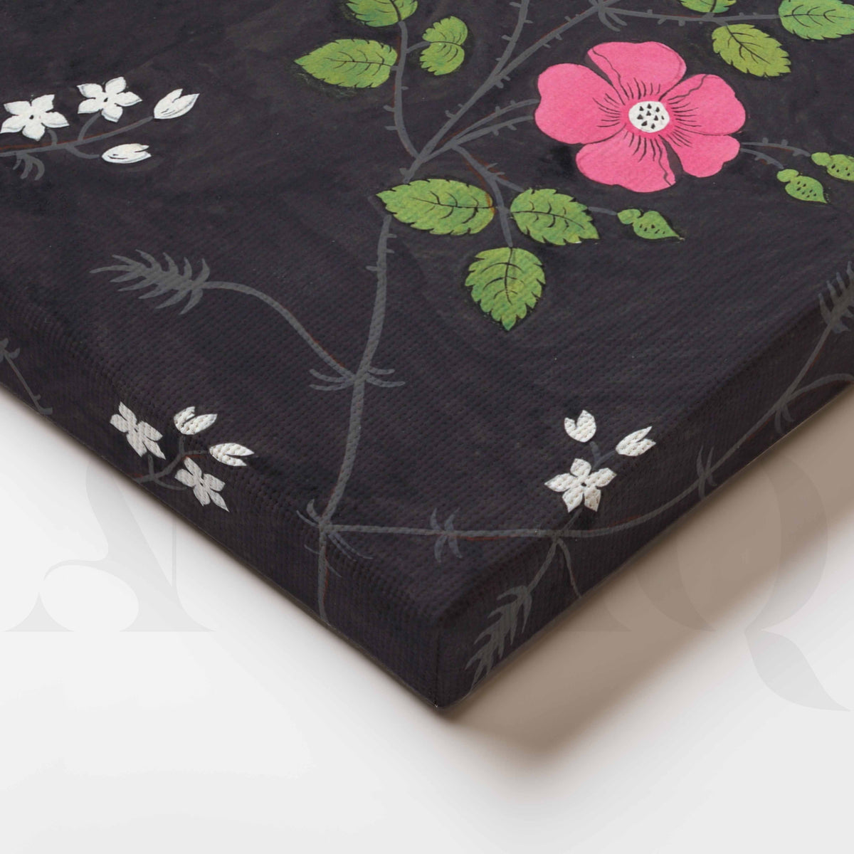 Minimal Floral Pattern Canvas Artwork – Asha Art Studio – Image 2