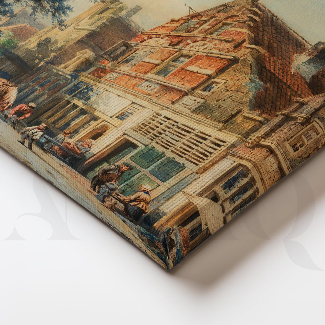 Canal Street European City Canvas Artwork – Asha Art Studio