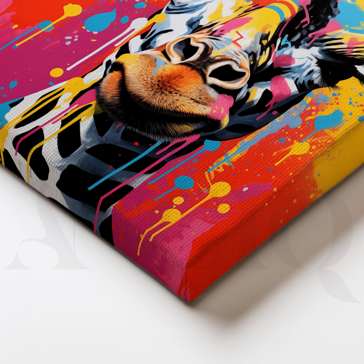 Colorful Giraffe Pop Artwork – Asha Art Studio – Image 2
