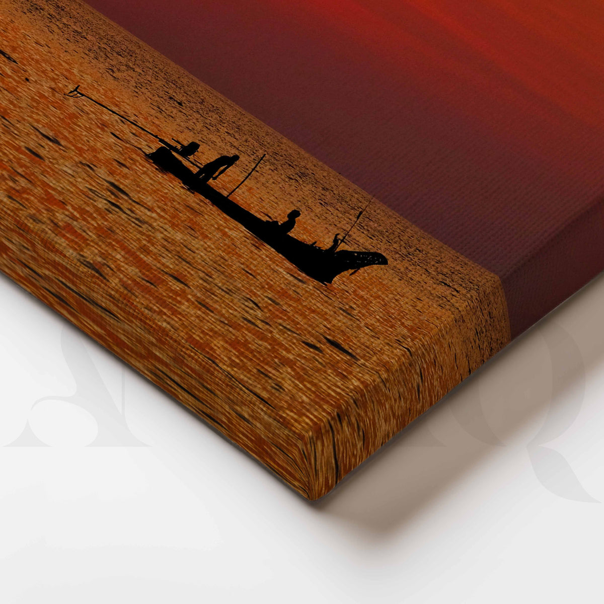 Crimson Sunset Seascape Canvas Artwork – Asha Art Studio – Image 2