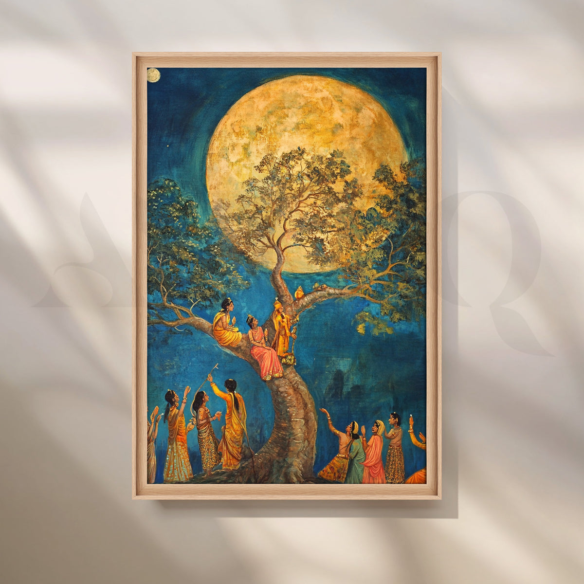 Moonlit Gathering Canvas Artwork – Asha Art Studio – Image 5