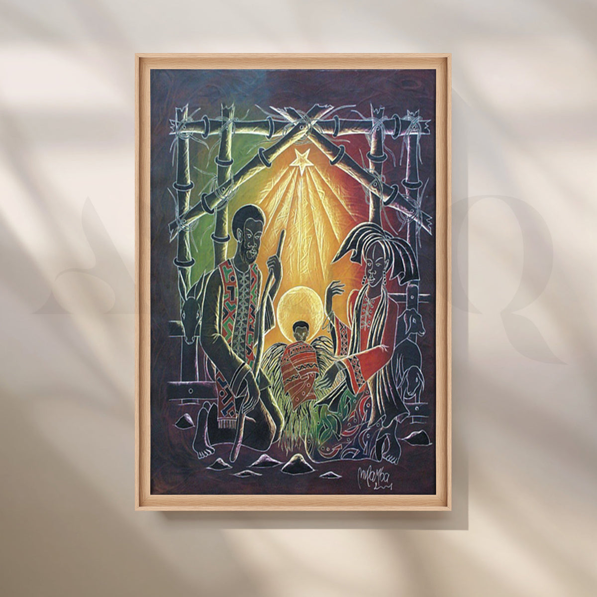 African Nativity Scene Canvas Artwork – Asha Art Studio – Image 5