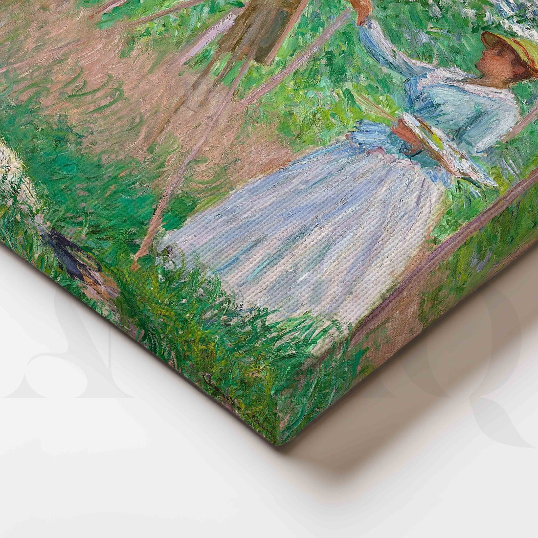 Women Painting in the Spring Orchard Impressionist Canvas Artwork – Asha Art Studio