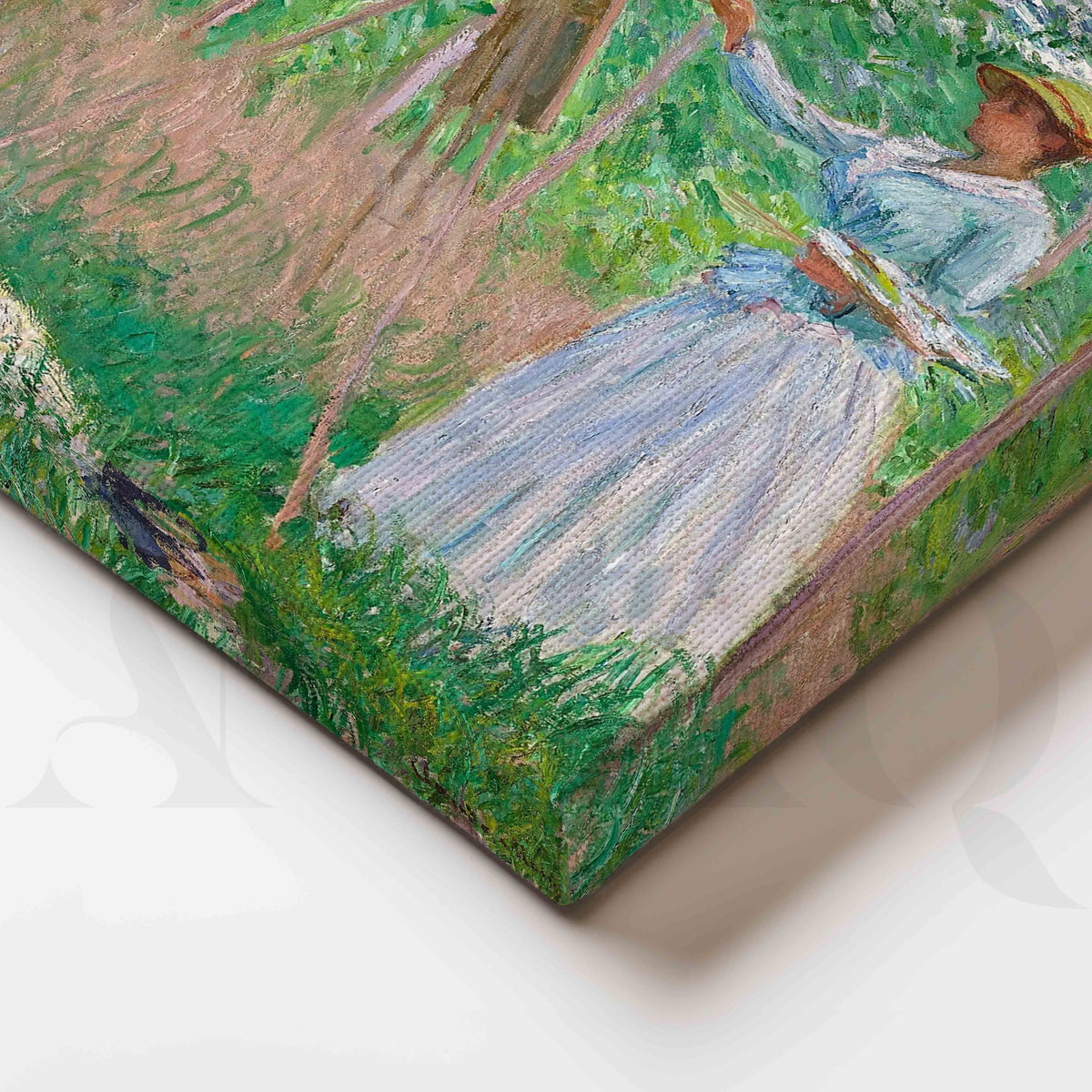 Women Painting in the Spring Orchard Impressionist Canvas Artwork – Asha Art Studio – Image 2