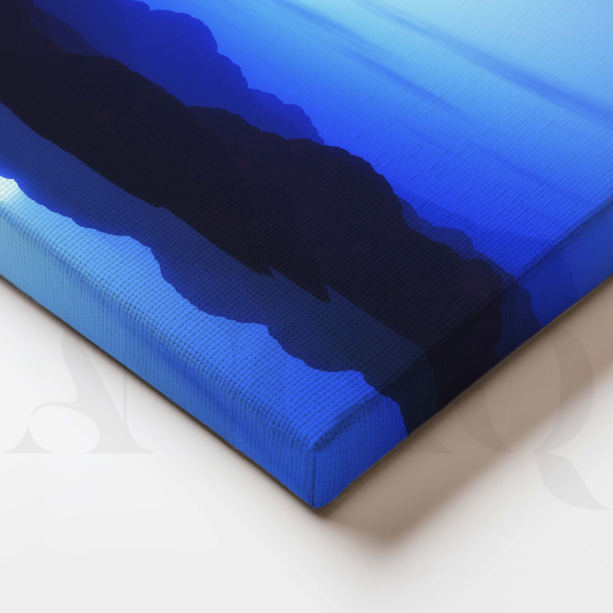 Blue Moon Mountain Lake Canvas Artwork – Asha Art Studio – Image 2