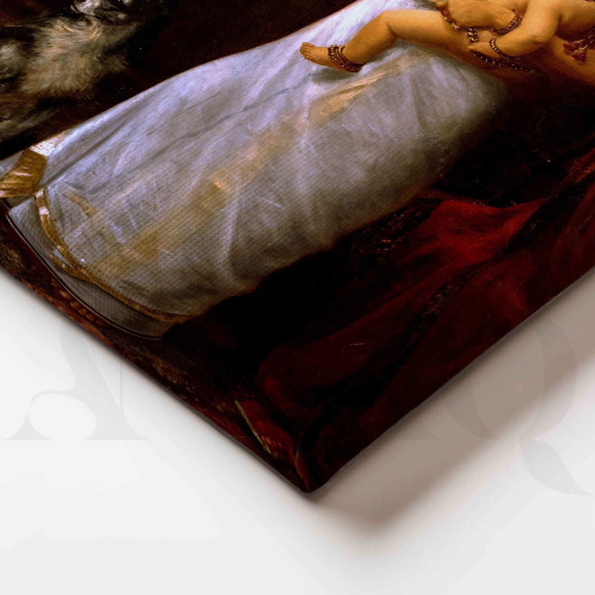 Raja Ravi Varma’s There Comes Papa Canvas Artwork – Asha Art Studio – Image 2