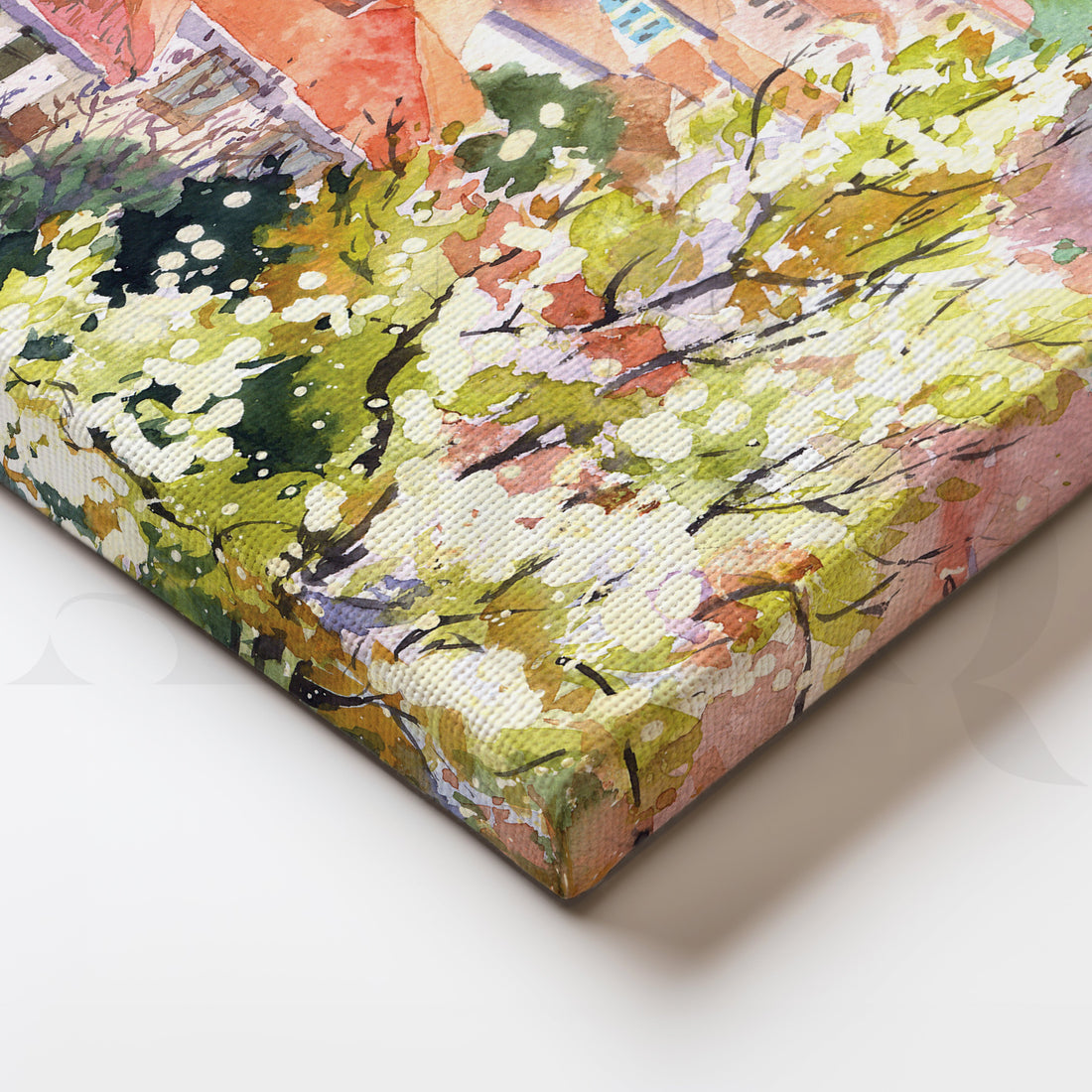 Mountain Village Tranquility Artwork – Asha Art Studio