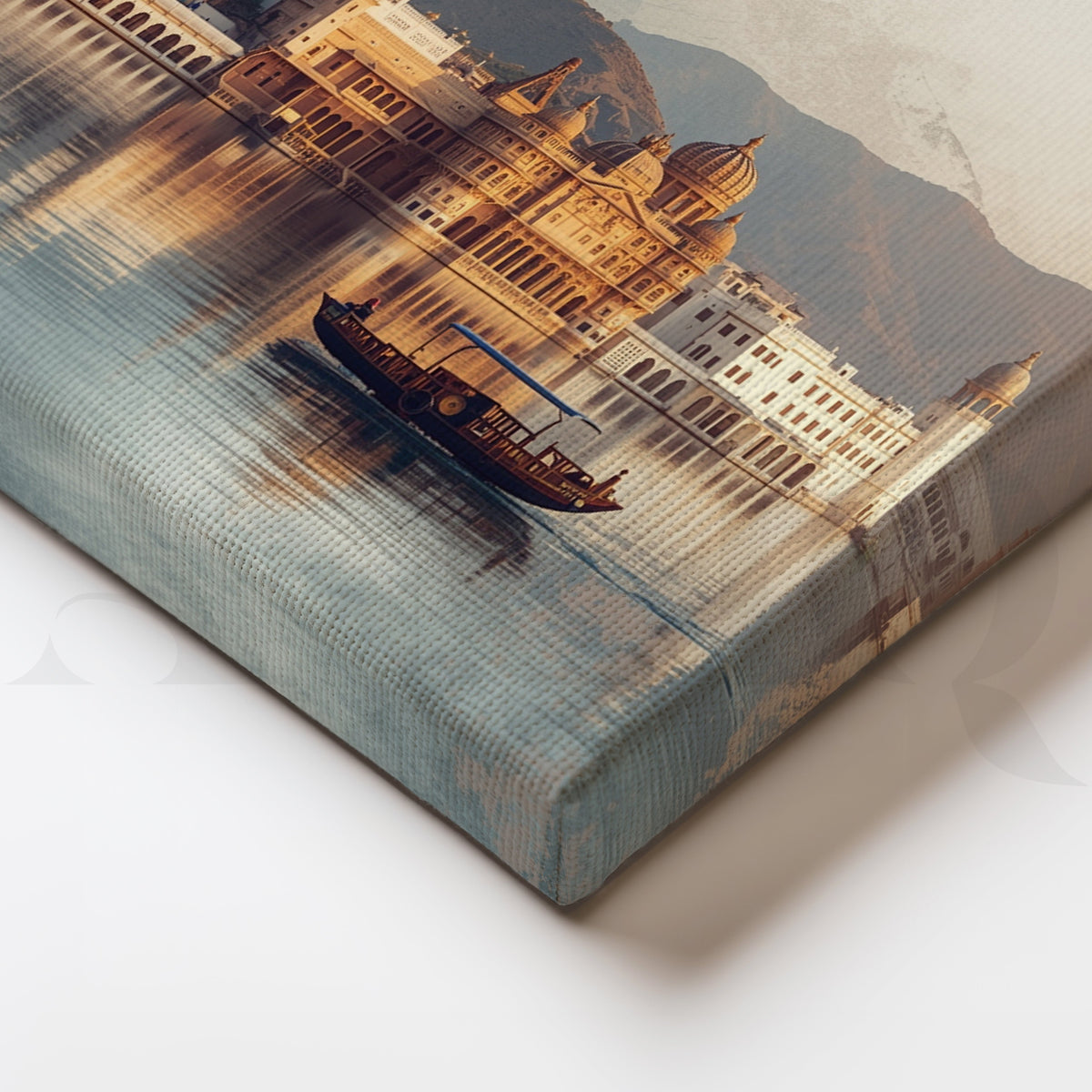 Udaipur Lake Palace Canvas Artwork – Asha Art Studio – Image 2