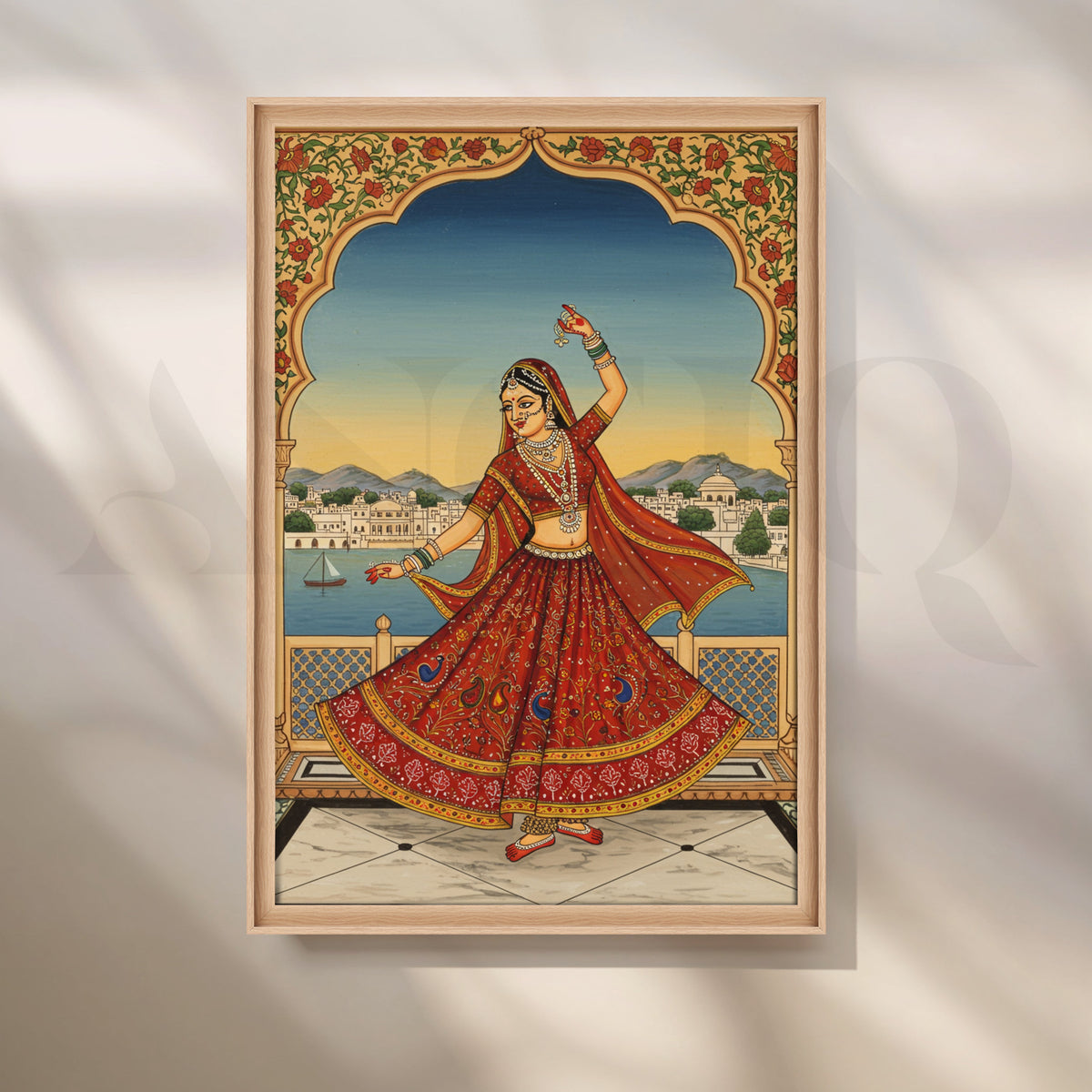 Lake Palace Dancer Canvas Artwork – Asha Art Studio – Image 5