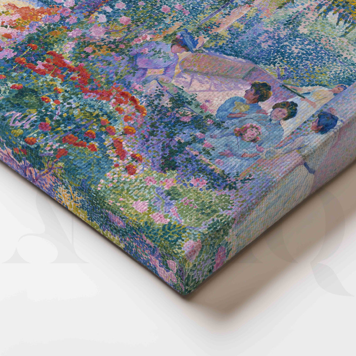 Impressionist Garden Gathering Canvas Artwork – Asha Art Studio – Image 2