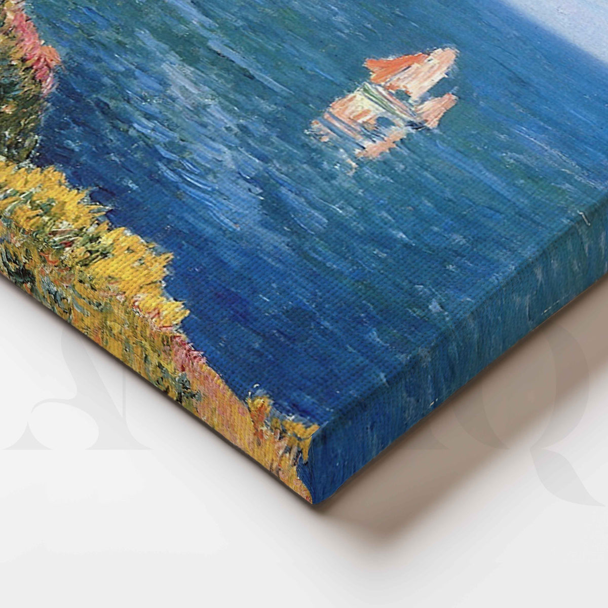 Henri Moret Coastal Sailboat Canvas Artwork – Asha Art Studio – Image 2