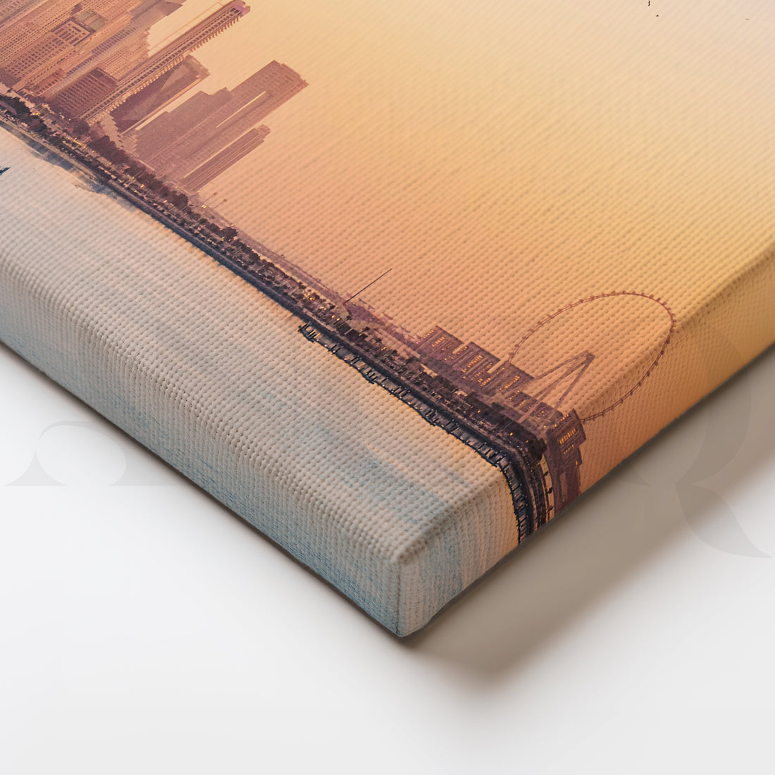 Coastal Cityscape Canvas Artwork – Asha Art Studio