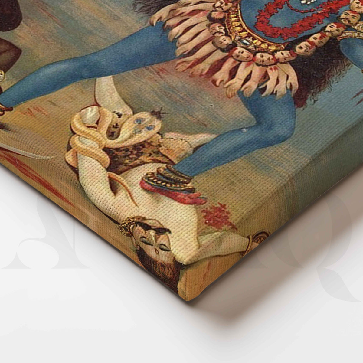 Goddess Kali by Raja Ravi Varma Canvas Artwork – Asha Art Studio – Image 2