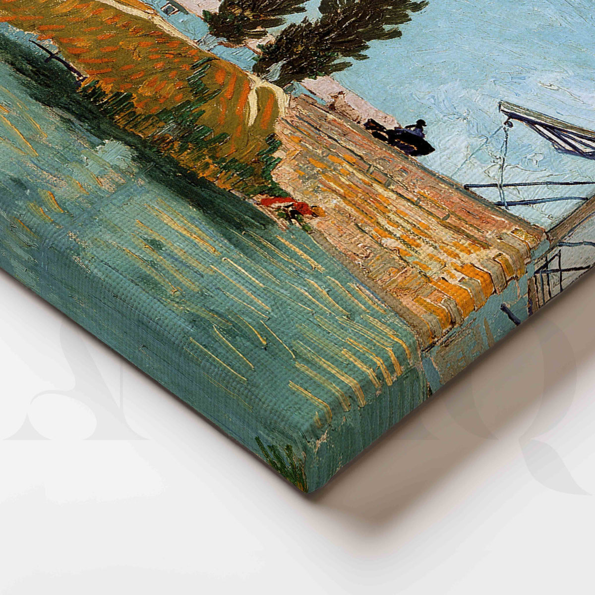 Riverside Bridge Landscape Gallery Wall Artwork Set of 2 – Asha Art Studio – Image 2