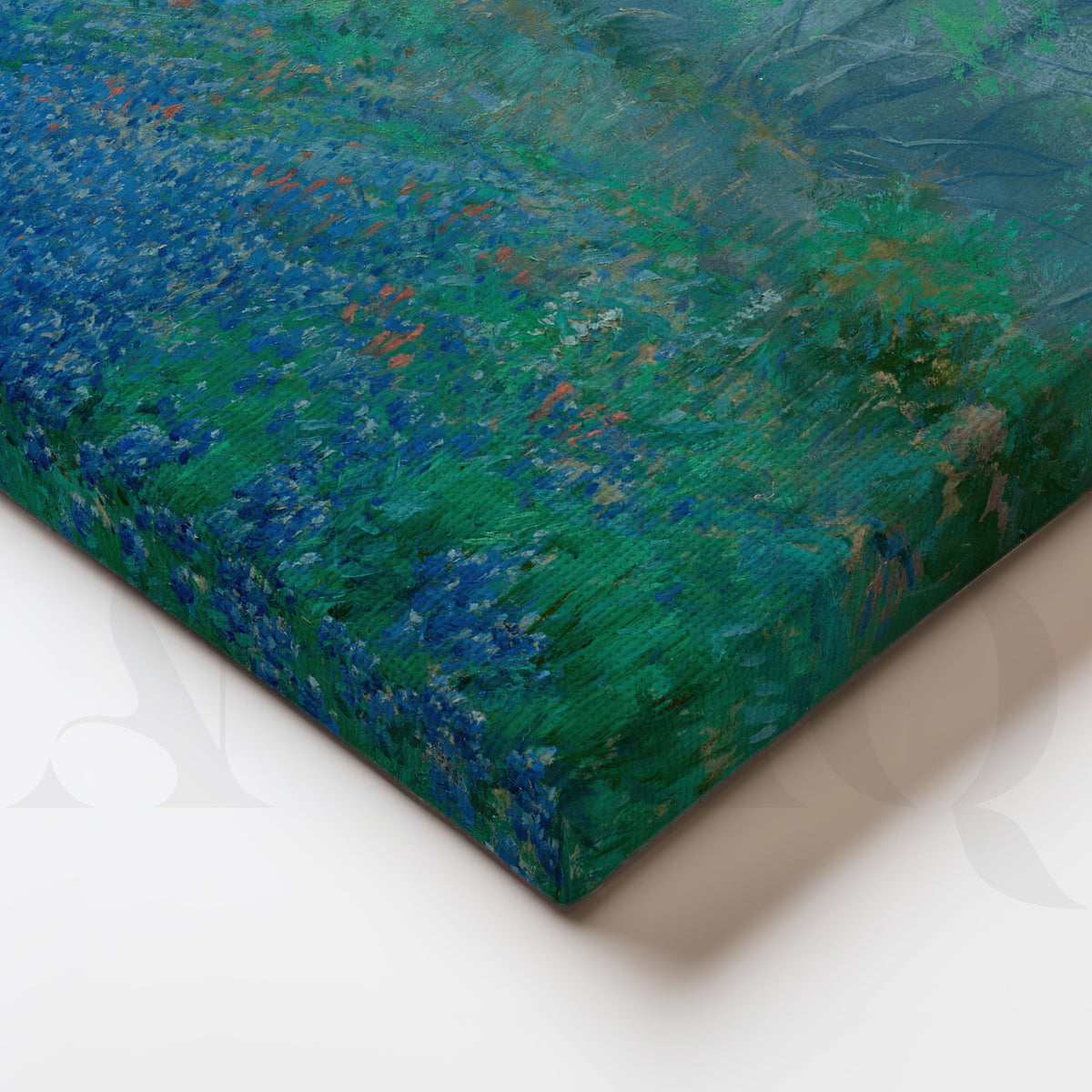 Blue Wildflower Meadow Canvas Artwork – Asha Art Studio – Image 2