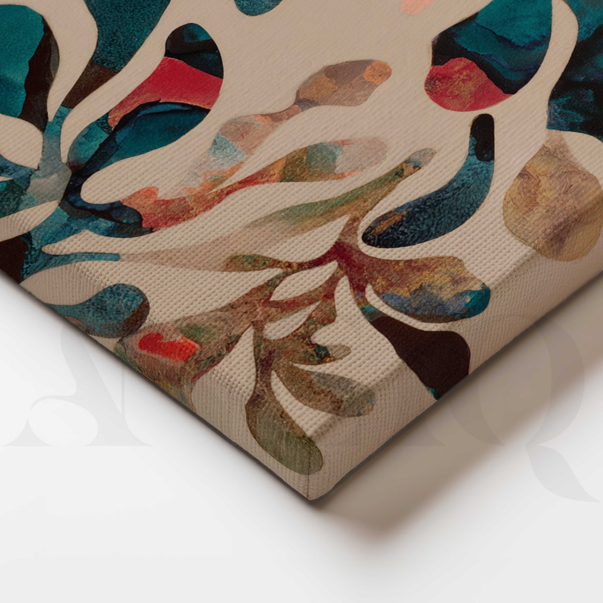 Contemporary Botanical Abstract Canvas Artwork – Asha Art Studio – Image 2