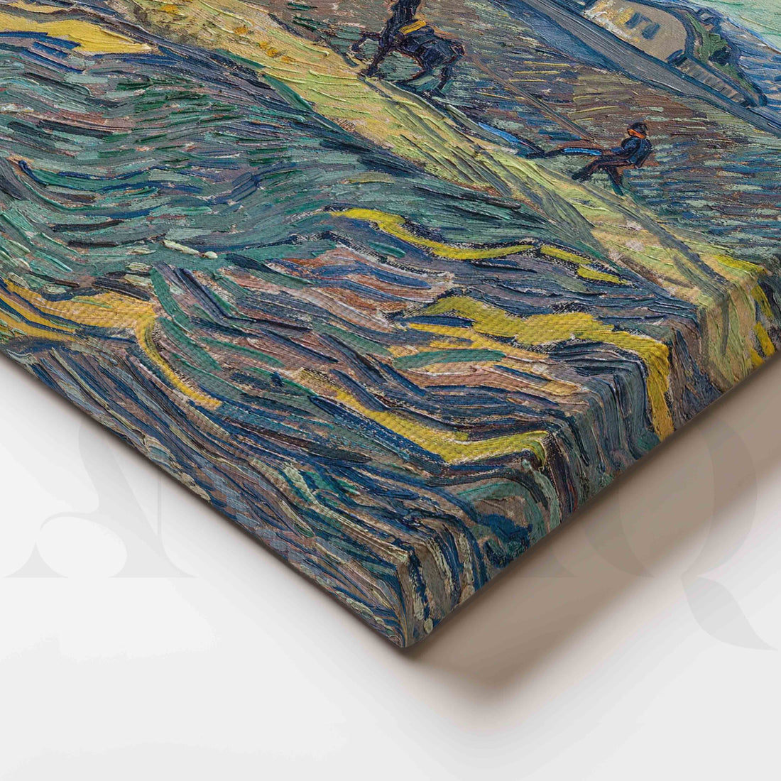 Moonlit Ploughed Fields Post-Impressionist Canvas Artwork – Asha Art Studio