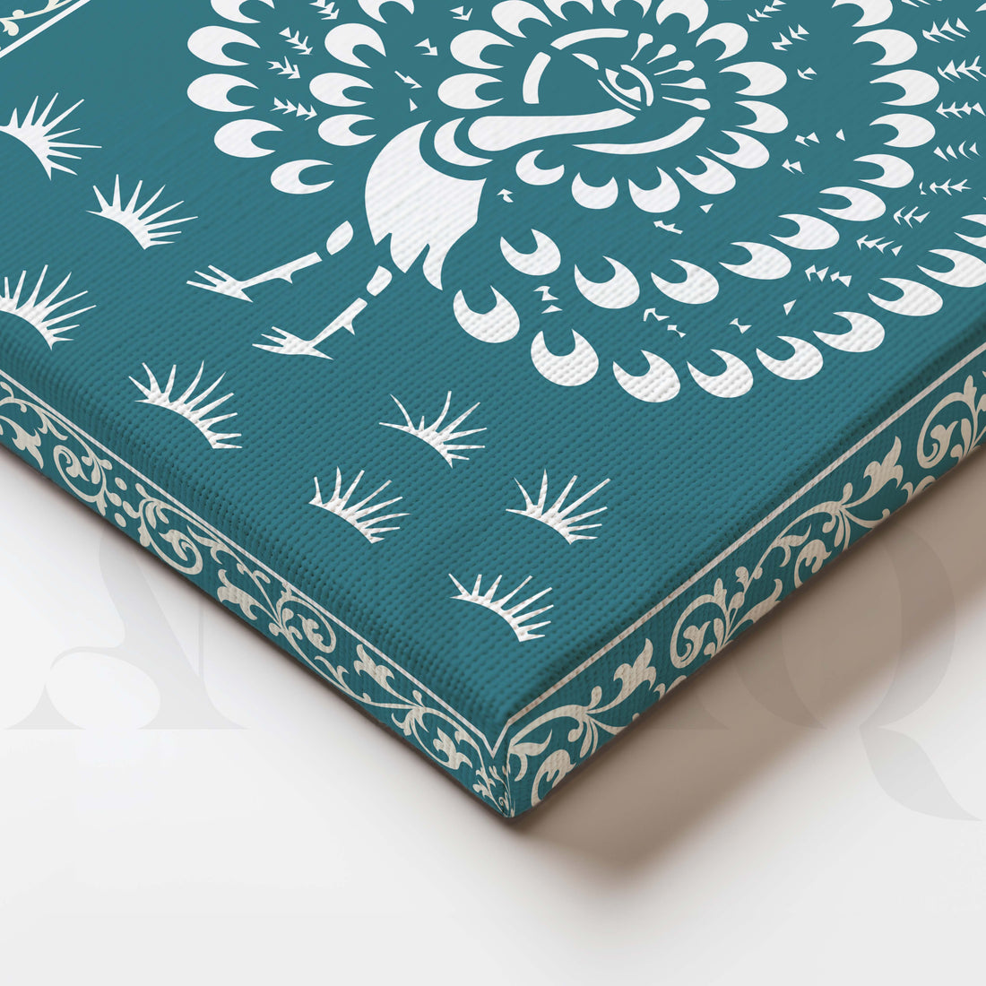 Warli Art Peacock Painting Canvas Artwork – Asha Art Studio