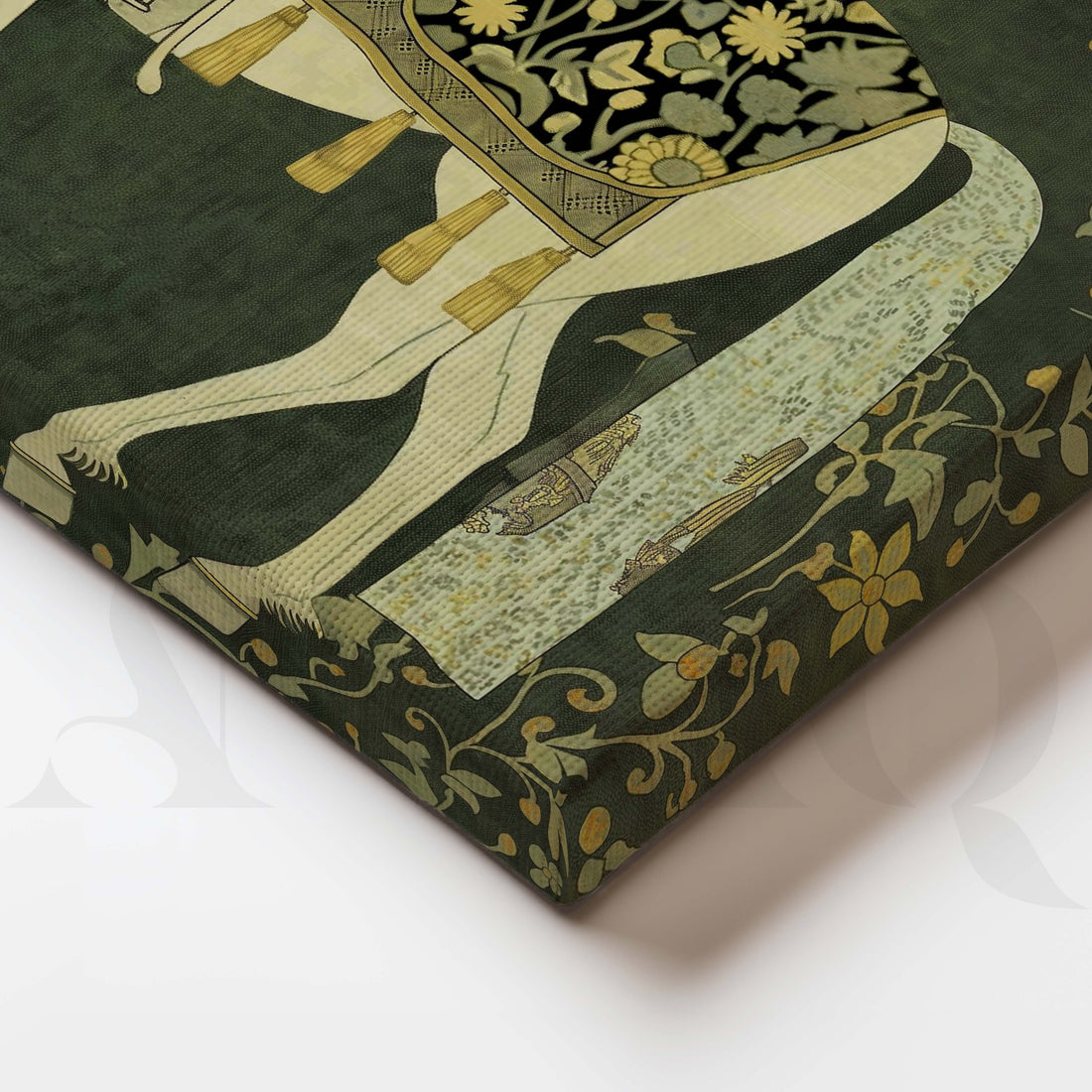 Vintage Floral Horse Canvas Artwork – Asha Art Studio