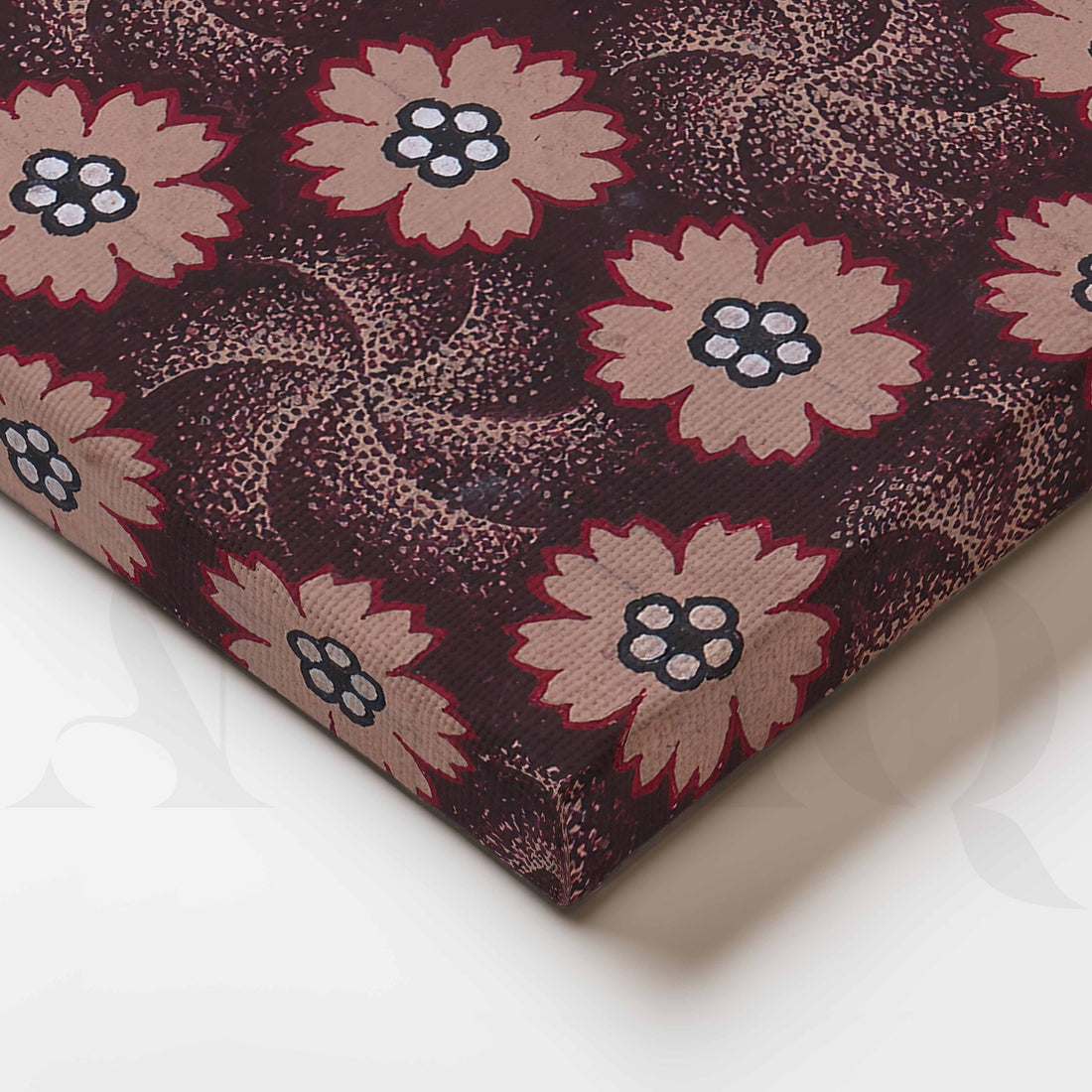 Vintage Floral Pattern Canvas Artwork – Asha Art Studio