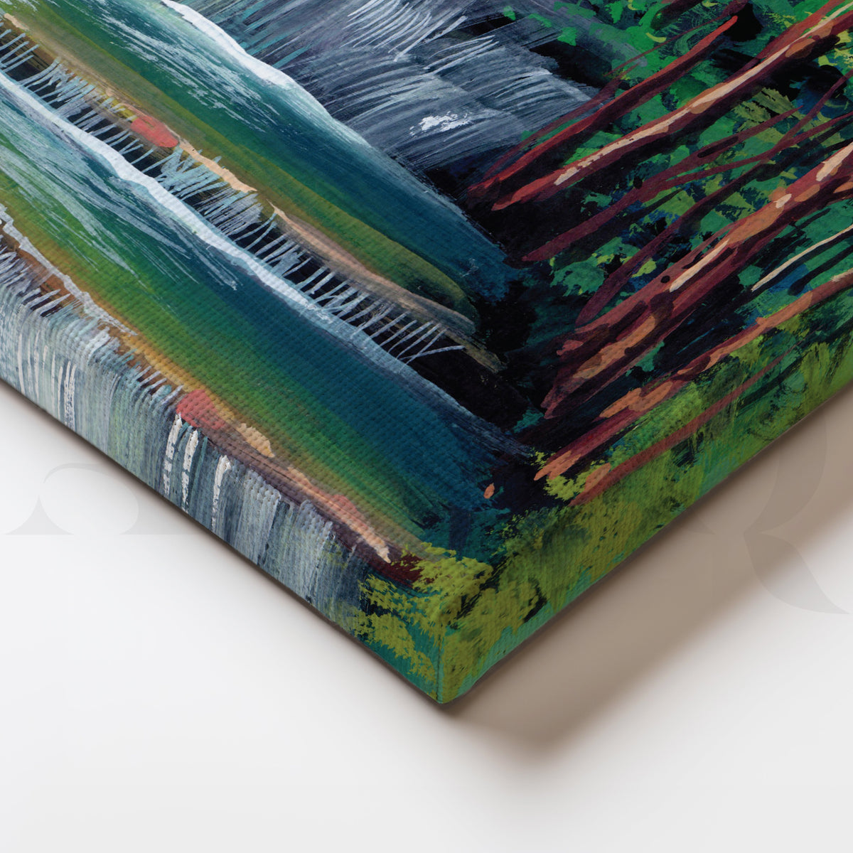 Tranquil Oasis Canvas Artwork – Asha Art Studio – Image 2