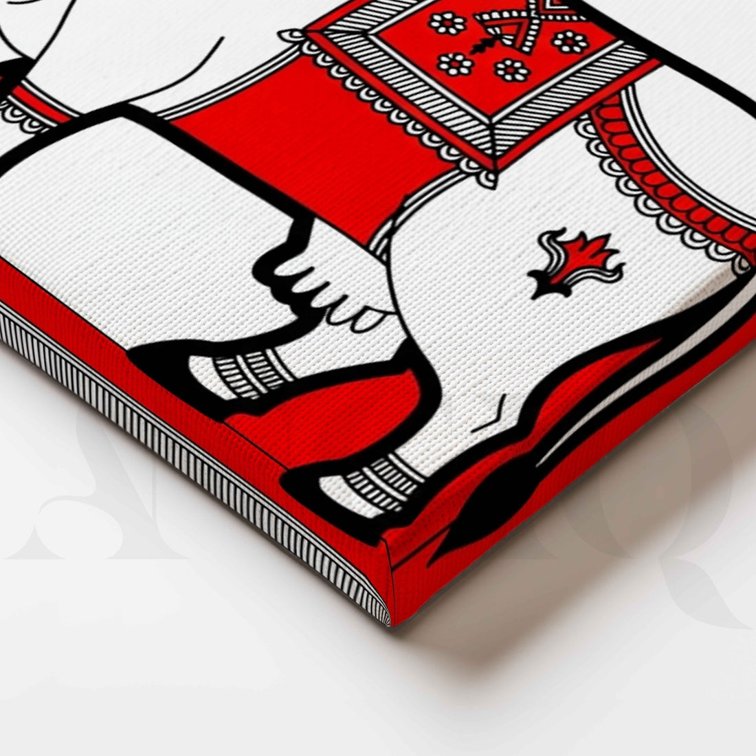 Sacred Cow Traditional Madhubani Canvas Artwork – Asha Art Studio