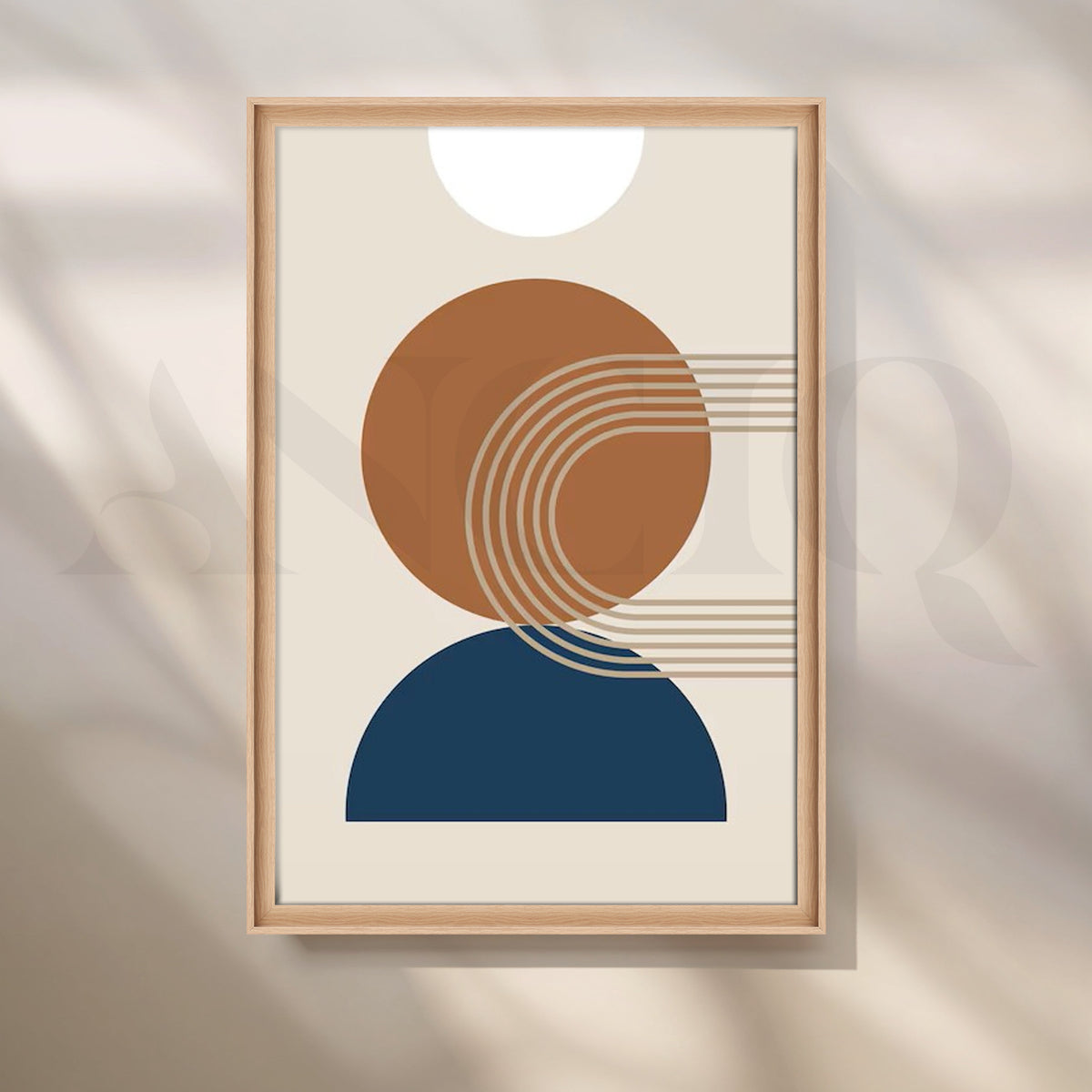 Minimal Sun and Moon Canvas Artwork – Asha Art Studio – Image 5