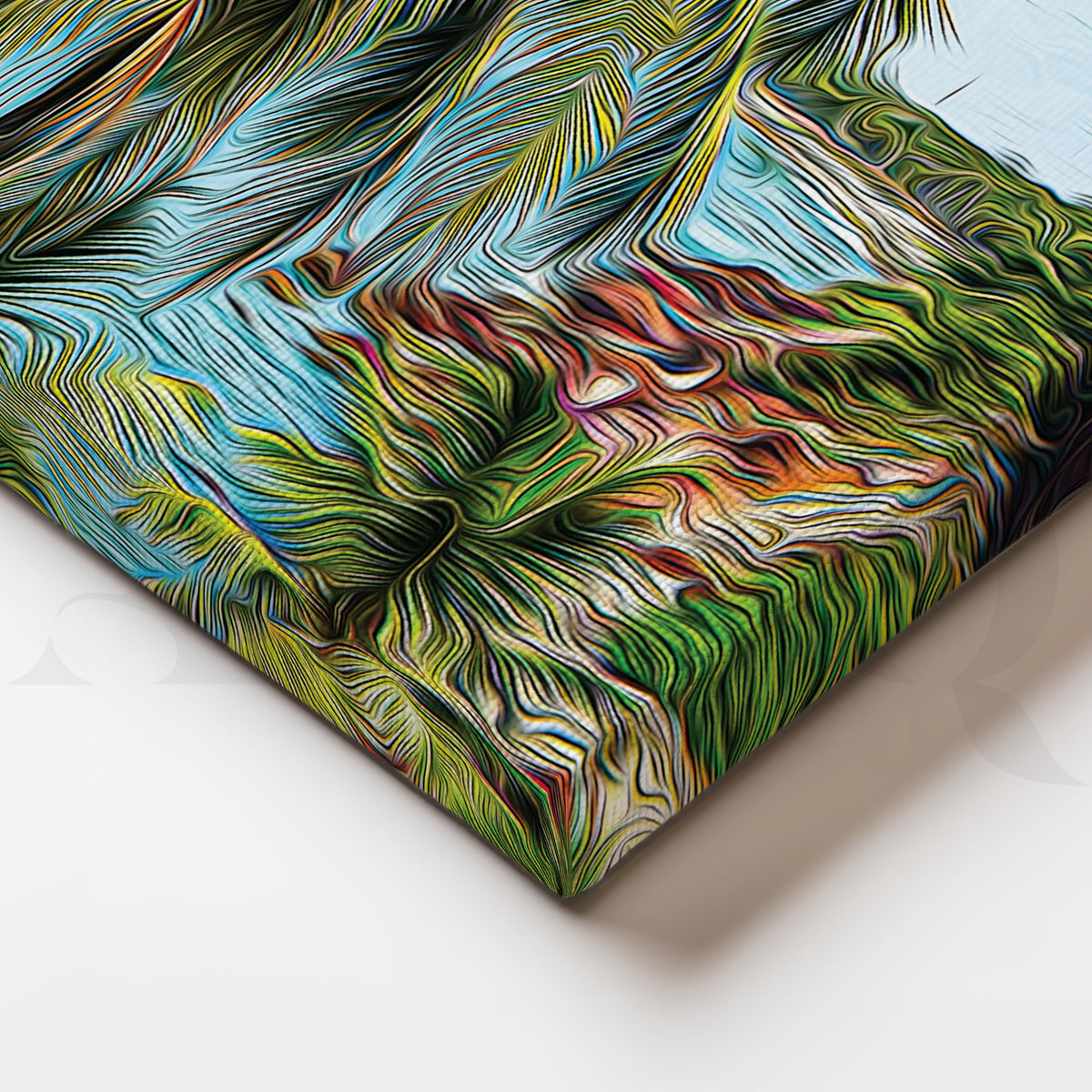 Beach Breezy Palms Canvas Artwork – Asha Art Studio – Image 2