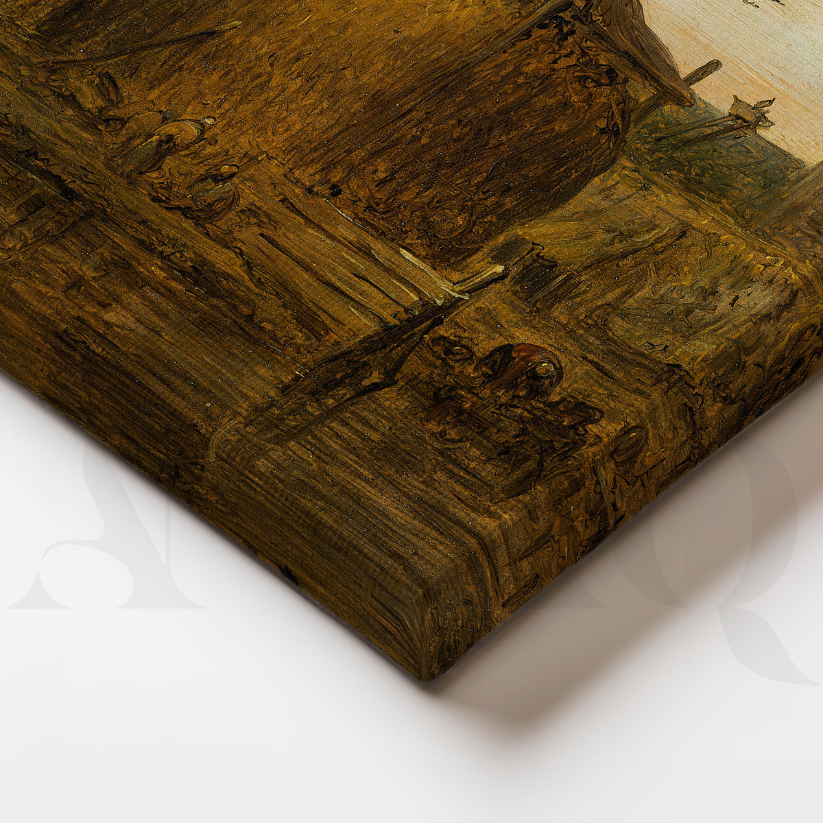 Vintage Riverside Village Gallery Wall – Set of 3 Classic Landscape Artworks - 18 x 24 Inches – Asha Art Studio – Image 2