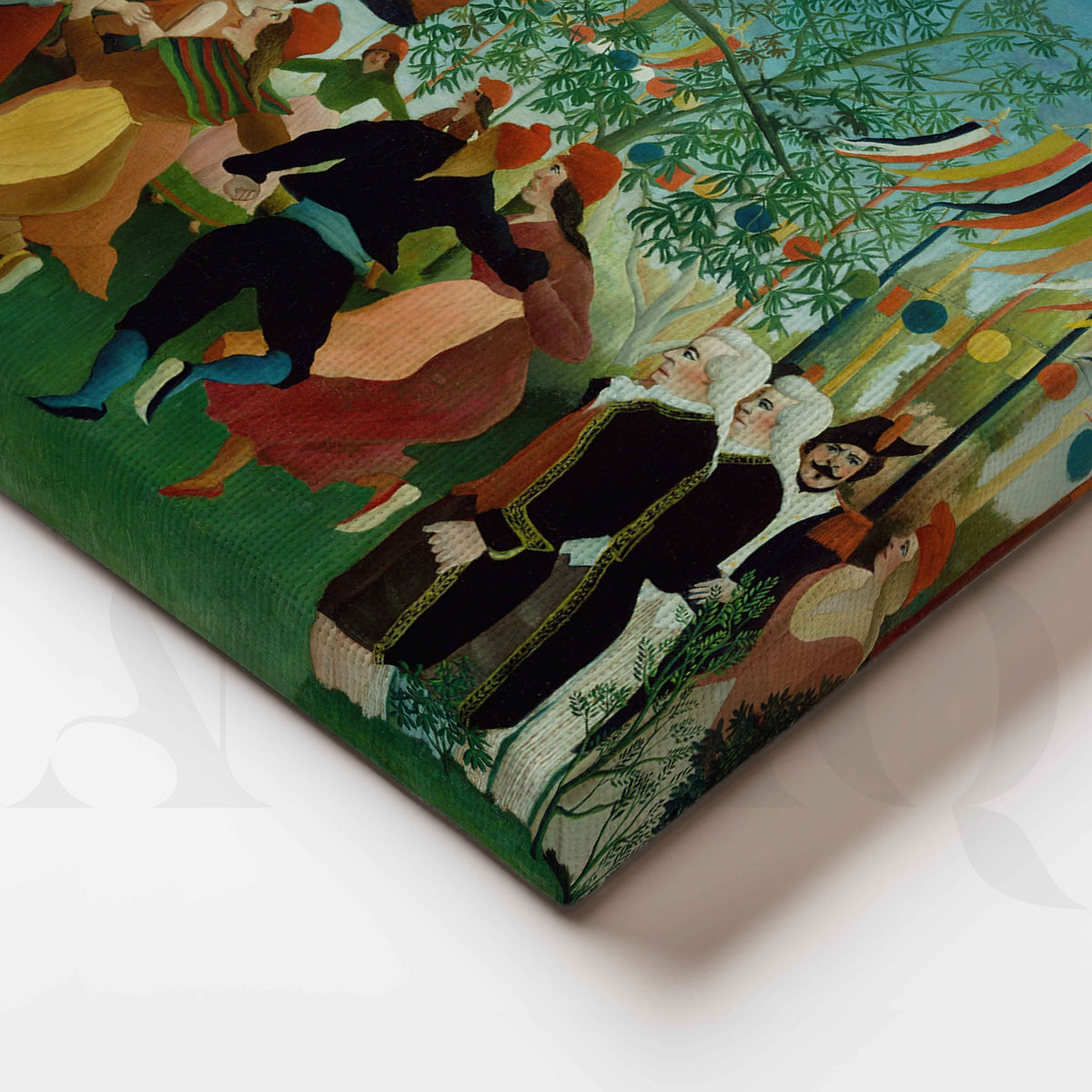 Carnival Evening Folk Art Canvas Artwork – Asha Art Studio – Image 2