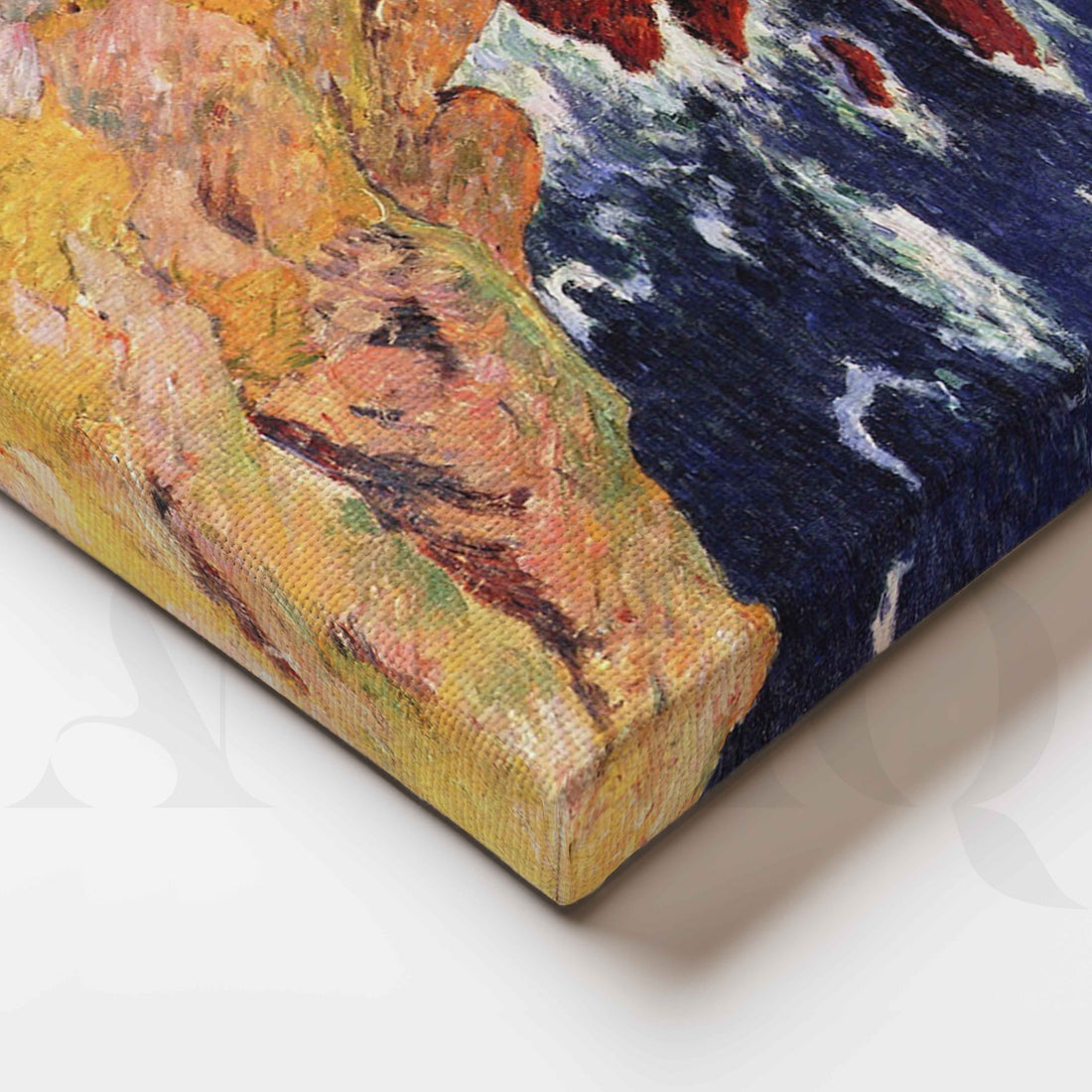 Henri Moret Rocky Coast Seascape Canvas Artwork – Asha Art Studio