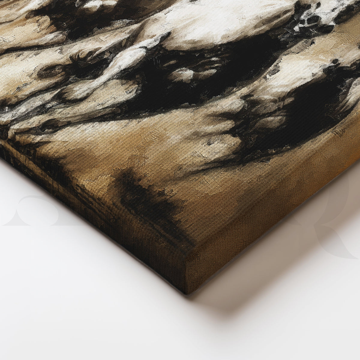 Wild Stampede Canvas Artwork – Asha Art Studio – Image 2