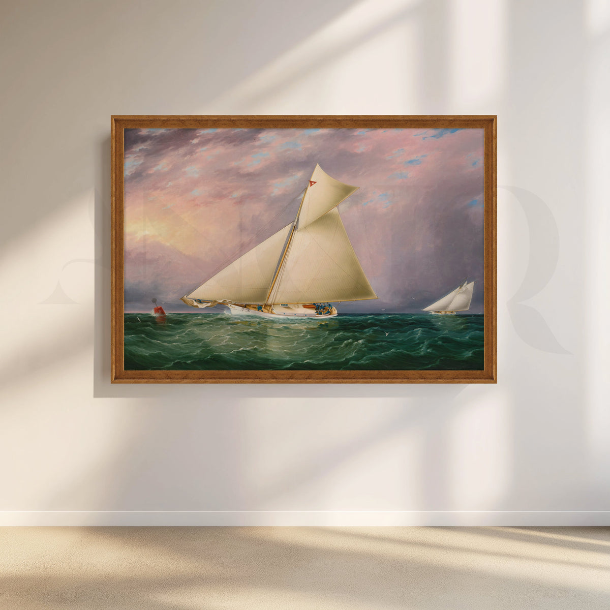 Sailboats at Dusk Canvas Artwork – Asha Art Studio – Image 6