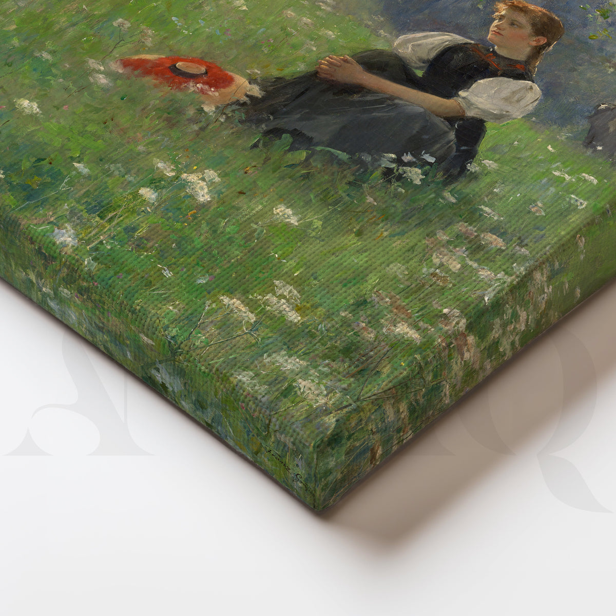 Girl in Meadow Canvas Artwork – Asha Art Studio – Image 2