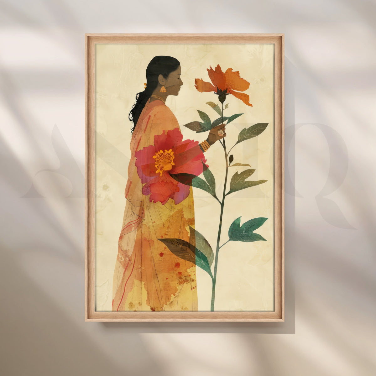 Floral Devotion Canvas Artwork – Asha Art Studio – Image 5