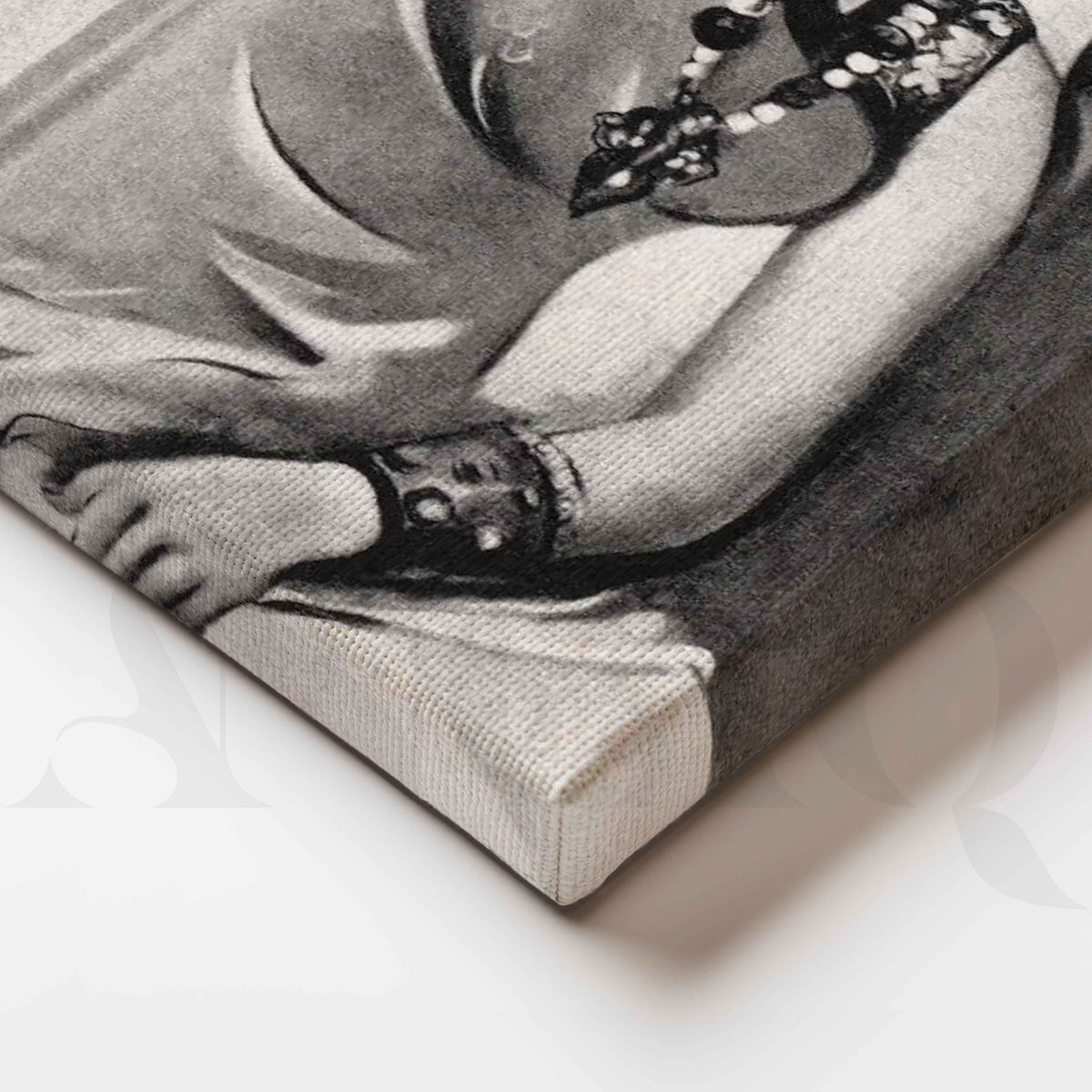 Amrita Sher-Gil in Graceful Sari Canvas Artwork – Asha Art Studio – Image 2