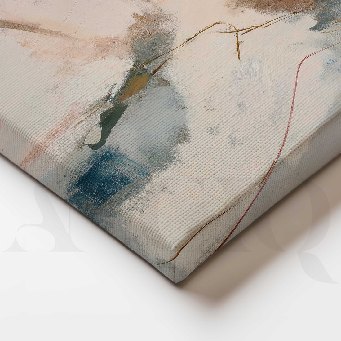Soft Neutral Abstract Landscape Canvas Artwork – Asha Art Studio
