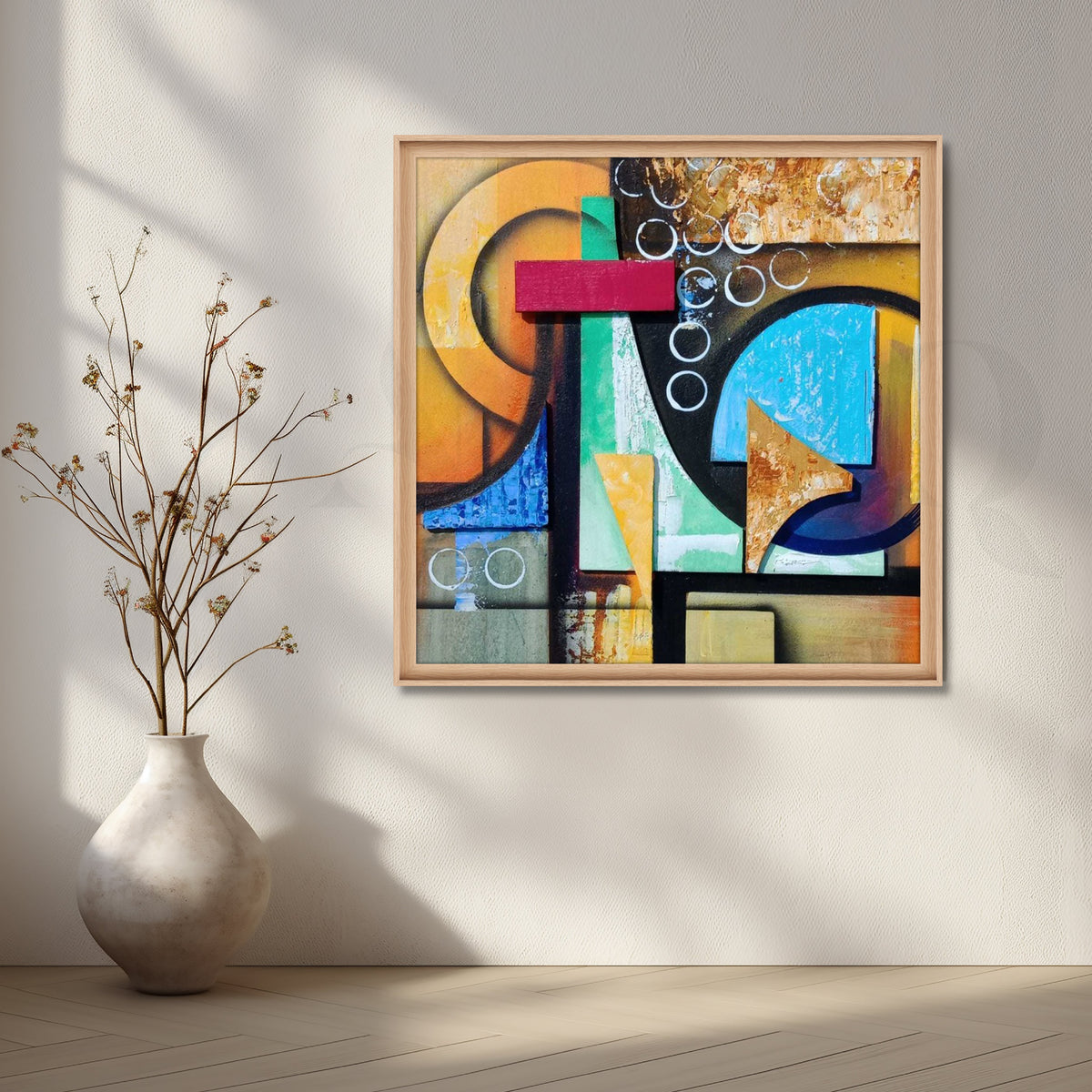 Vibrant Geometric Shapes Artwork – Asha Art Studio – Image 5