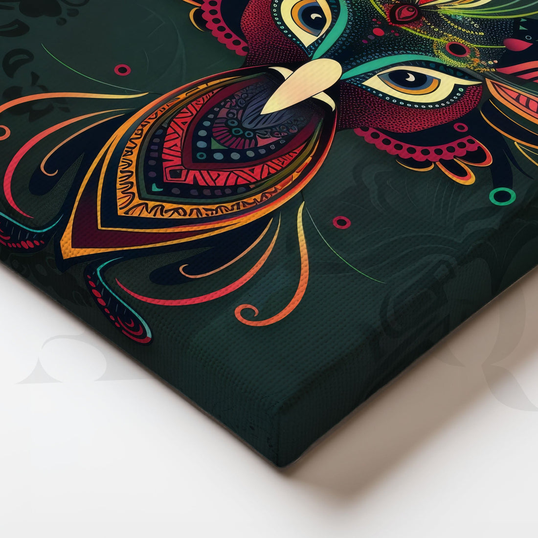 Colorful Decorative Owl Canvas Artwork (Ready to Ship) – Asha Art Studio