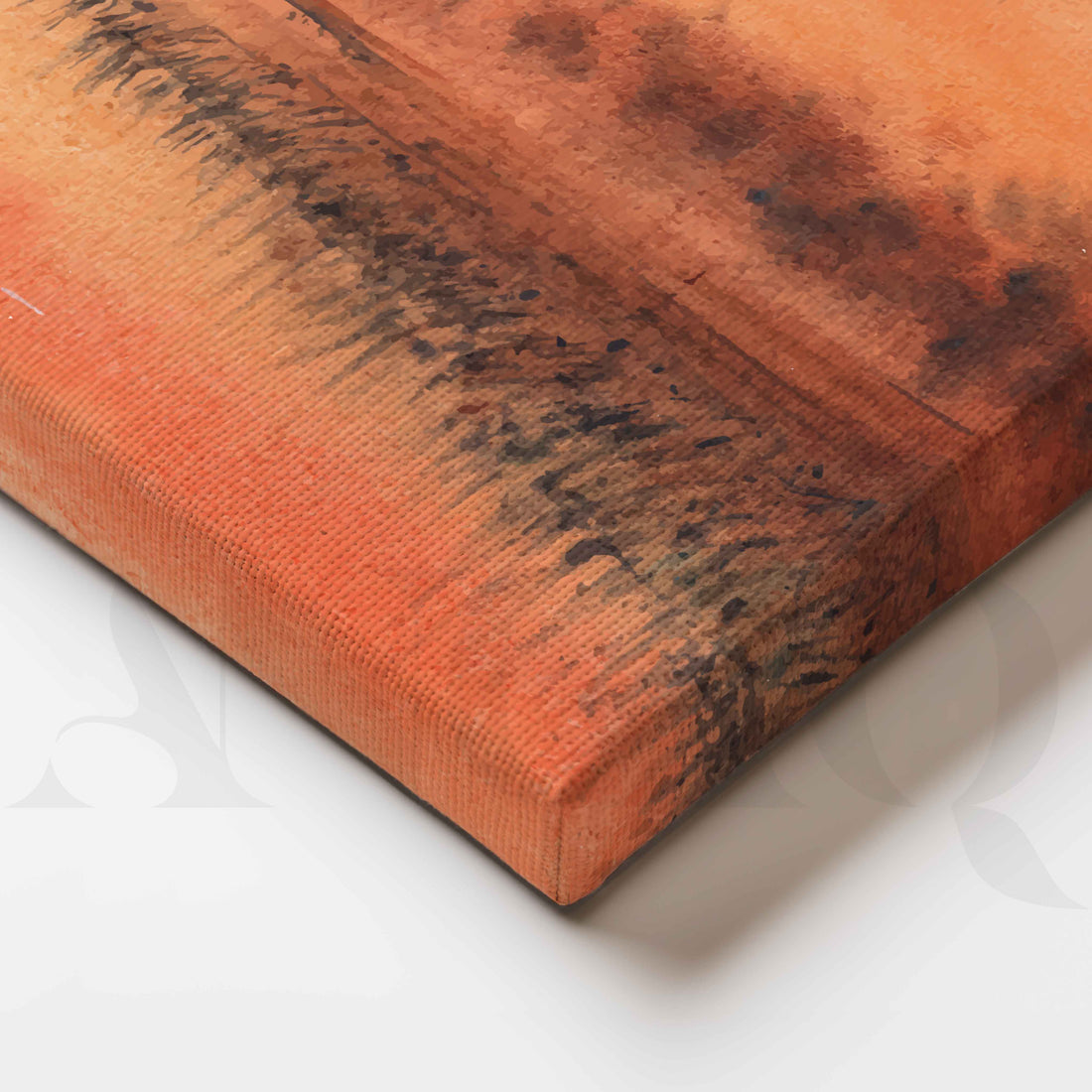 Orange Mist Lake Canvas Artwork – Asha Art Studio