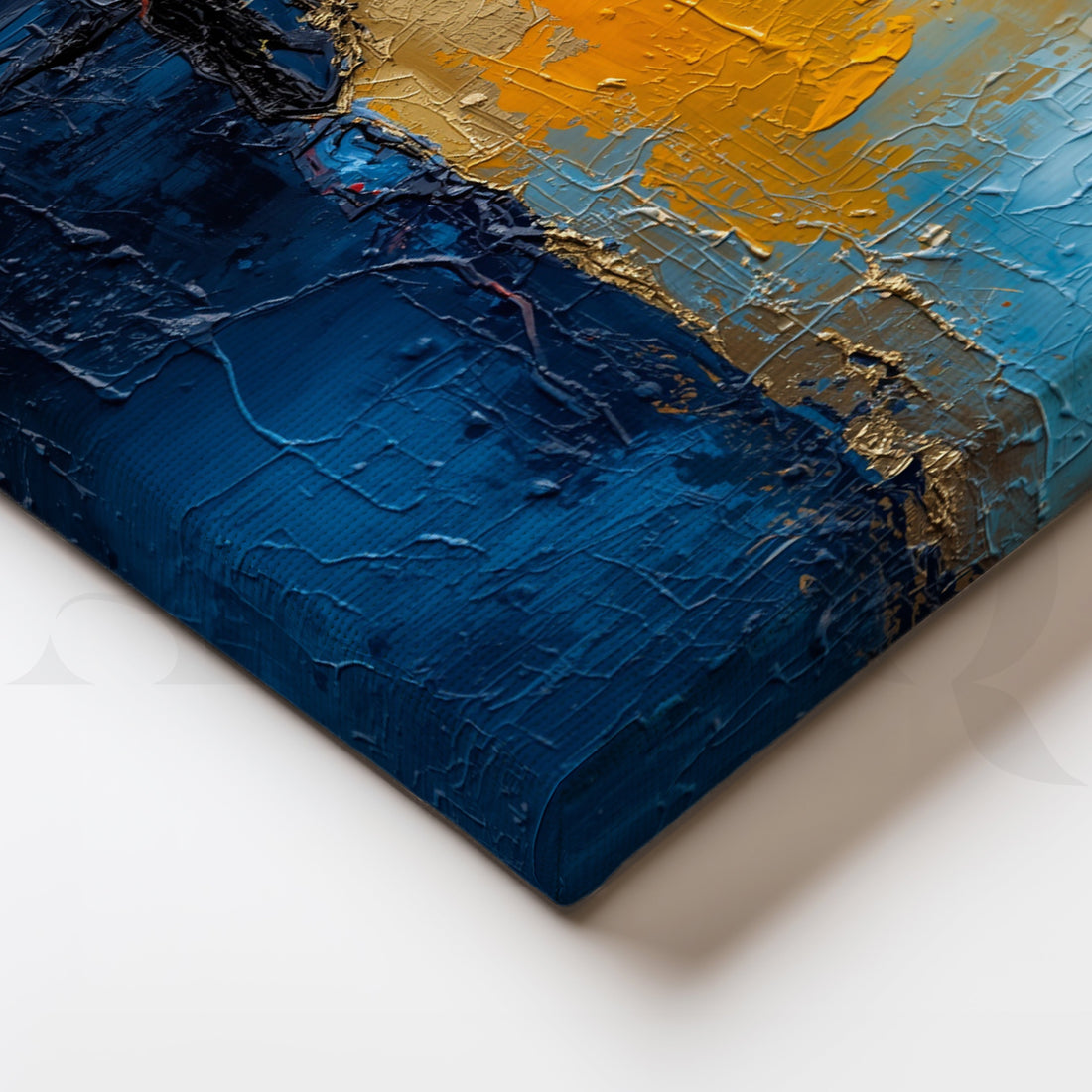 Multicolor Bold Textured Abstract Canvas Artwork – Asha Art Studio