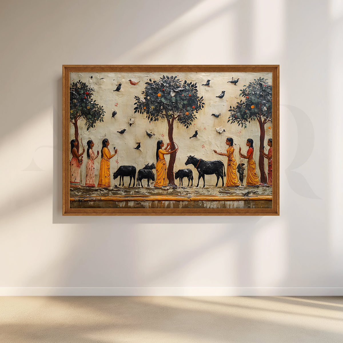 Sacred Grove Procession Canvas Artwork – Asha Art Studio – Image 6