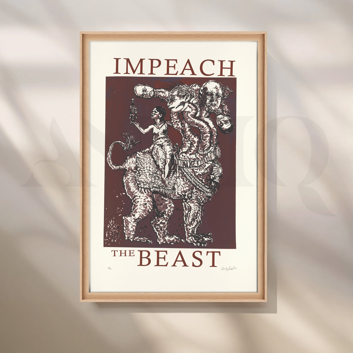 Impeach the Beast Canvas Artwork – Asha Art Studio – Image 4