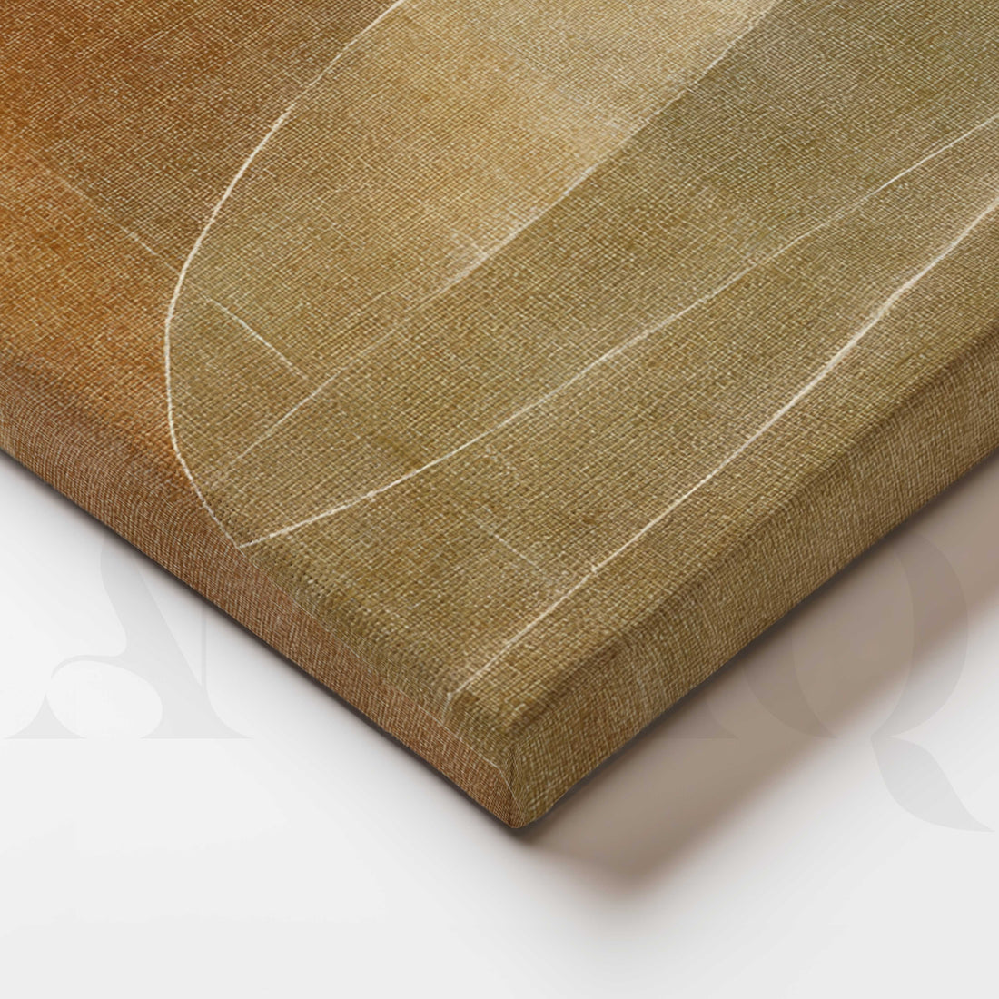 Earthy Neutral Abstract Canvas Artwork with Flowing Line Forms – Asha Art Studio