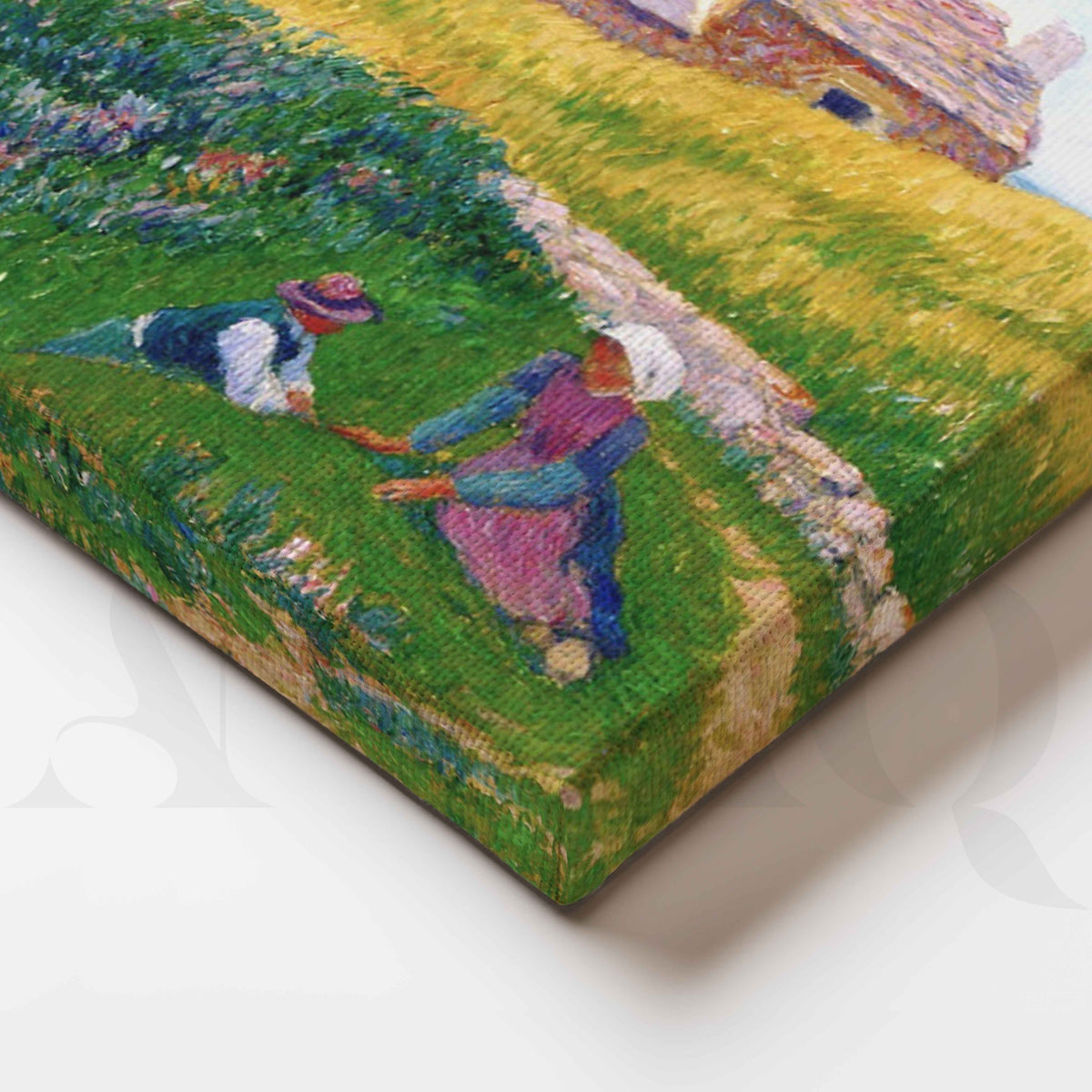 Coastal Cottage Landscape Canvas Artwork – Asha Art Studio – Image 2