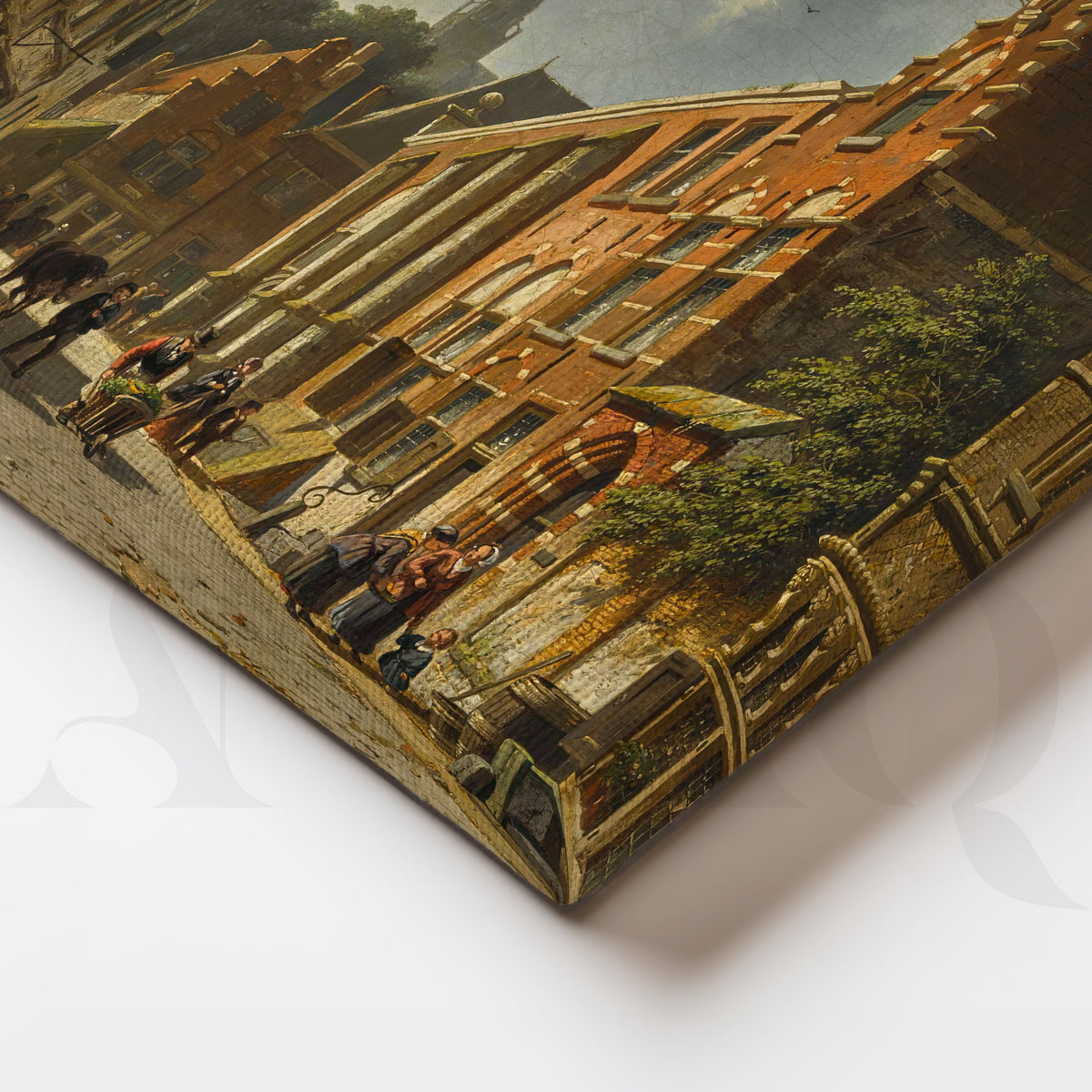 Vintage European Street Canvas Artwork – Asha Art Studio – Image 2
