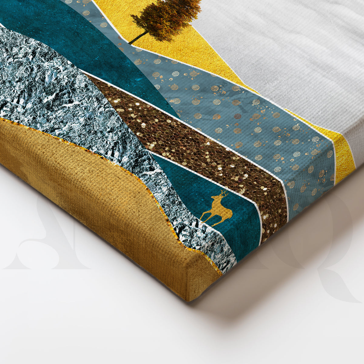Golden Horizon Landscapes Gallery Wall – Set of 3 Artworks – Asha Art Studio – Image 2